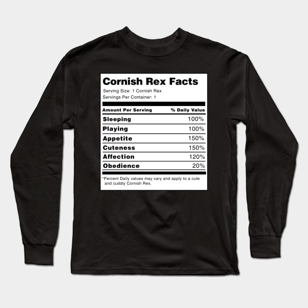 Cornish Rex Facts Long Sleeve T-Shirt by swiftscuba